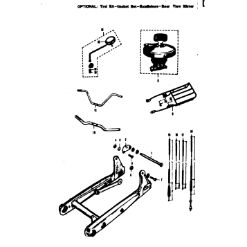 OPTIONAL: TRAIL KIT-GASKET SET-HANDLEBARS-REAR VIEW MIRROR