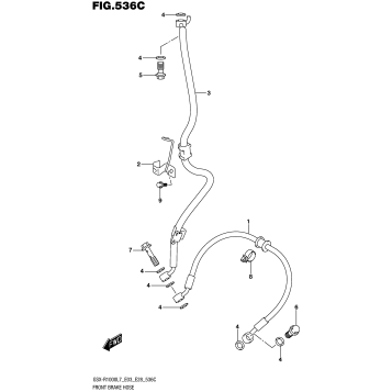 FRONT BRAKE HOSE (GSX-R1000L7 E33)