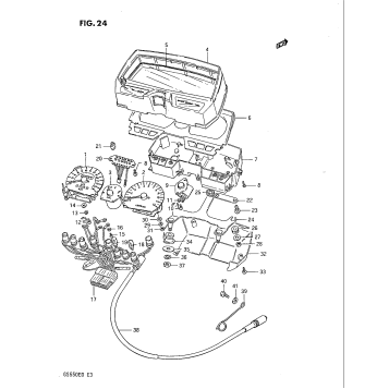 SPEEDOMETER - TACHOMETER (GS550ESD)