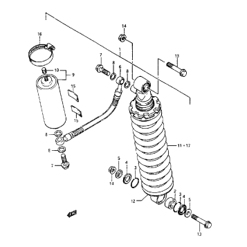 REAR SHOCK ABSORBER (MODEL G)