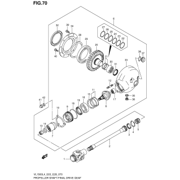 PROPELLER SHAFT/FINAL DRIVE GEAR (VL1500L4 E28)