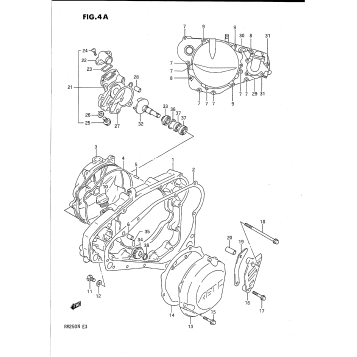 CRANKCASE COVER - WATER PUMP (MODEL L/M/N)
