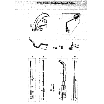 FRONT FENDER-HANDLEBAR-CONTROL CABLES