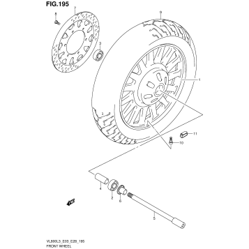FRONT WHEEL (VL800CL3 E28)