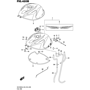 FUEL TANK (GSX-R600L8 E28)