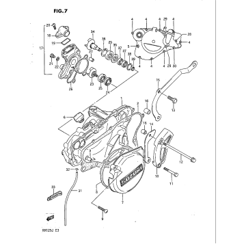 CRANKCASE COVER- WATER PUMP