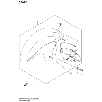 FRONT FENDER (GSX1300RAL4 E03)