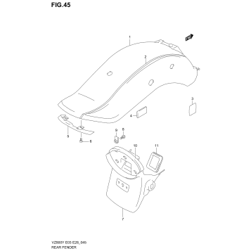 REAR FENDER (MODEL V)