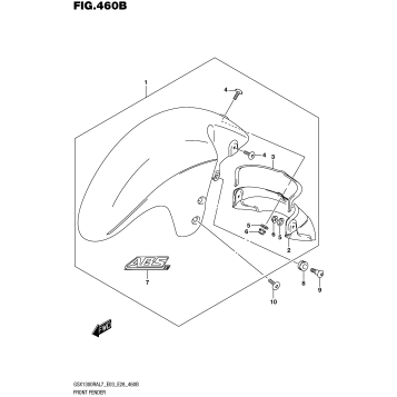 FRONT FENDER (GSX1300RAL7 E28)