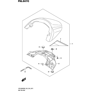 SEAT TAIL BOX (SEE NOTE 1) 507C