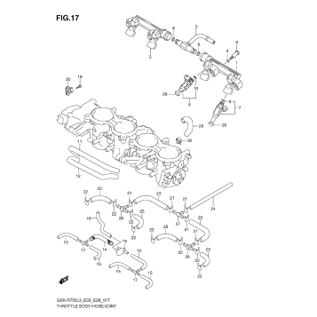THROTTLE BODY HOSE/JOINT (E33)