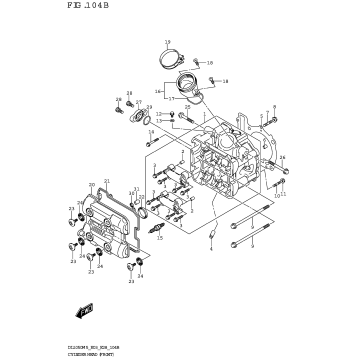 CYLINDER HEAD (FRONT) (DL1050RJ)