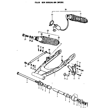REAR SWINGING ARM (RM125A)