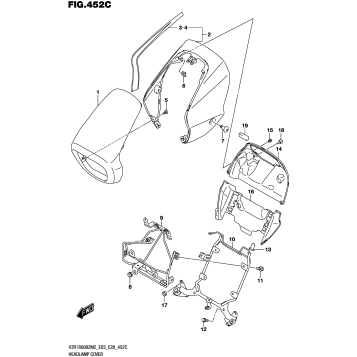 HEADLAMP COVER (SEE NOTE 1) 452C