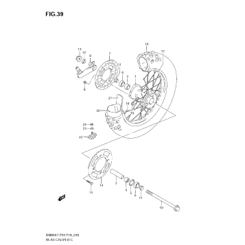 REAR WHEEL (RM85LK7/LK8)