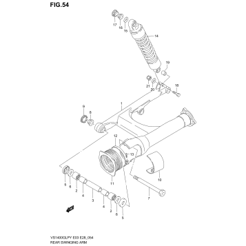 REAR SWINGING ARM (MODEL T/V/W/X/Y)