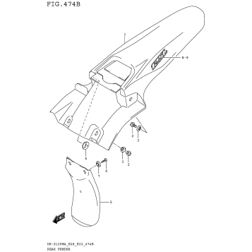 REAR FENDER (DR-Z125LM4 E28)