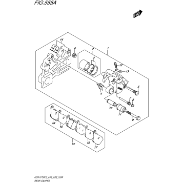 REAR CALIPER (GSX-S750L5 E03)