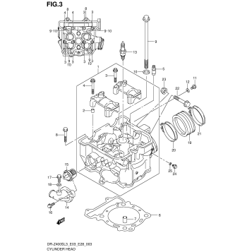 CYLINDER HEAD (DR-Z400SL3 E03)