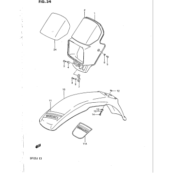 HEADLAMP COVER - FRONT FENDER (MODEL H/J)