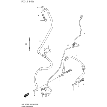 FRONT BRAKE HOSE (GSX-S750,GSX-S750Z)