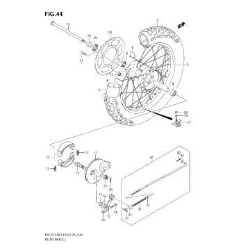 REAR WHEEL (DR-Z125LK3)