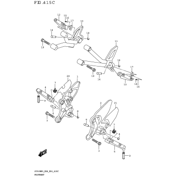 FOOTREST (SV650XA:(E28))