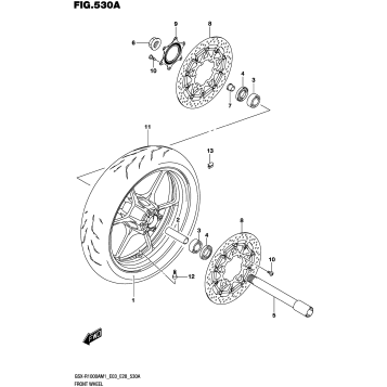 FRONT WHEEL (GSX-R1000A)