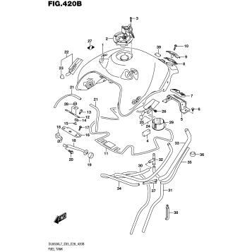 FUEL TANK (DL650AL7 E03) (FOR YVB,YWW)