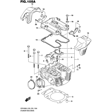 CYLINDER HEAD (REAR) (VZR1800L8 E28)