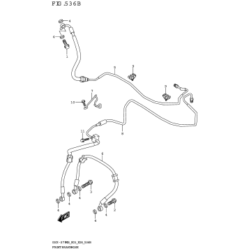 FRONT BRAKE HOSE (GSX-S750A,GSX-S750ZA)