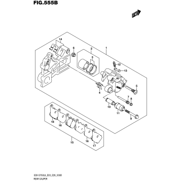 REAR CALIPER (GSX-S750AL6 E28)