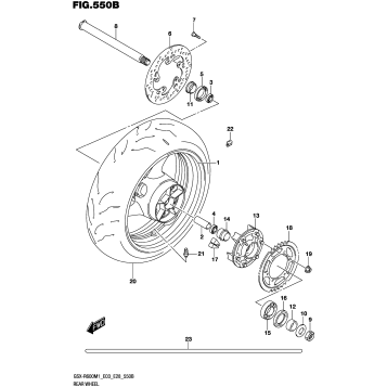 REAR WHEEL (GSX-R600)