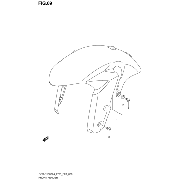 FRONT FENDER (GSX-R1000L4 E28)