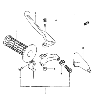 LEFT HANDLE GRIP (MODEL G/H/J)