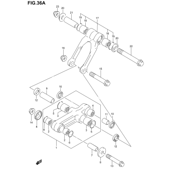 REAR CUSHION LEVER (MODEL K4/K5/K6)