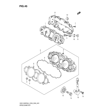 SPEEDOMETER (GSX1300RAL3 E28)