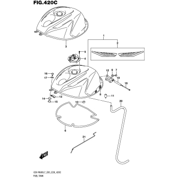 FUEL TANK (GSX-R600L7 E33)