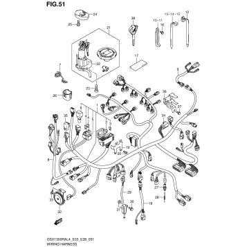 WIRING HARNESS (GSX1300RAL4 E28)