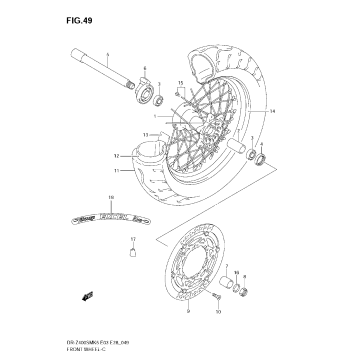 FRONT WHEEL (MODEL K5/K6)