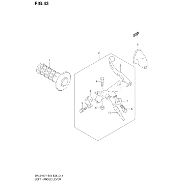 LEFT HANDLE LEVER (DR-Z400EY/EK1/EK2/EK3/EK4)