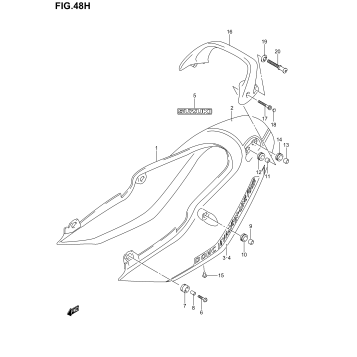 SEAT TAIL COVER (GSF1200SZK5)