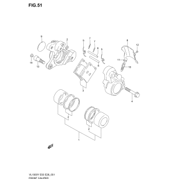 FRONT CALIPER (MODEL W)