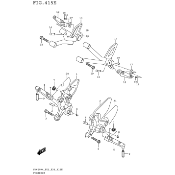 FOOTREST (SV650XAM4 E28)