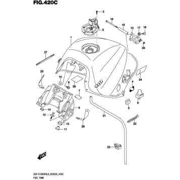 FUEL TANK (GSX-S1000FAL9 E33)