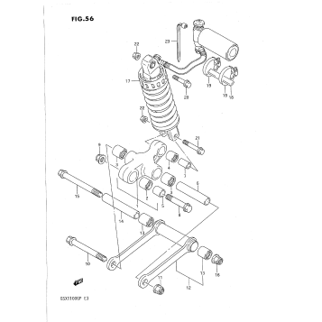 REAR CUSHION LEVER (MODEL M)
