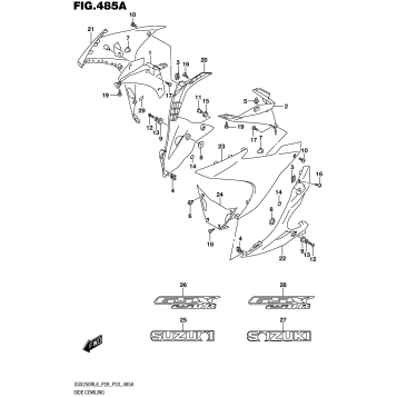 SIDE COWLING (GW250RL8 P28) (FOR YAY)