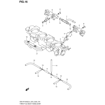 THROTTLE BODY HOSE/JOINT (GSX-R1000ZL4 E28)