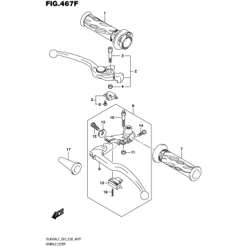 HANDLE LEVER (DL650XAL7 E33)