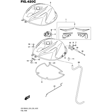 FUEL TANK (GSX-R600L5 E33)